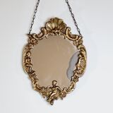 Cherub brass mirror