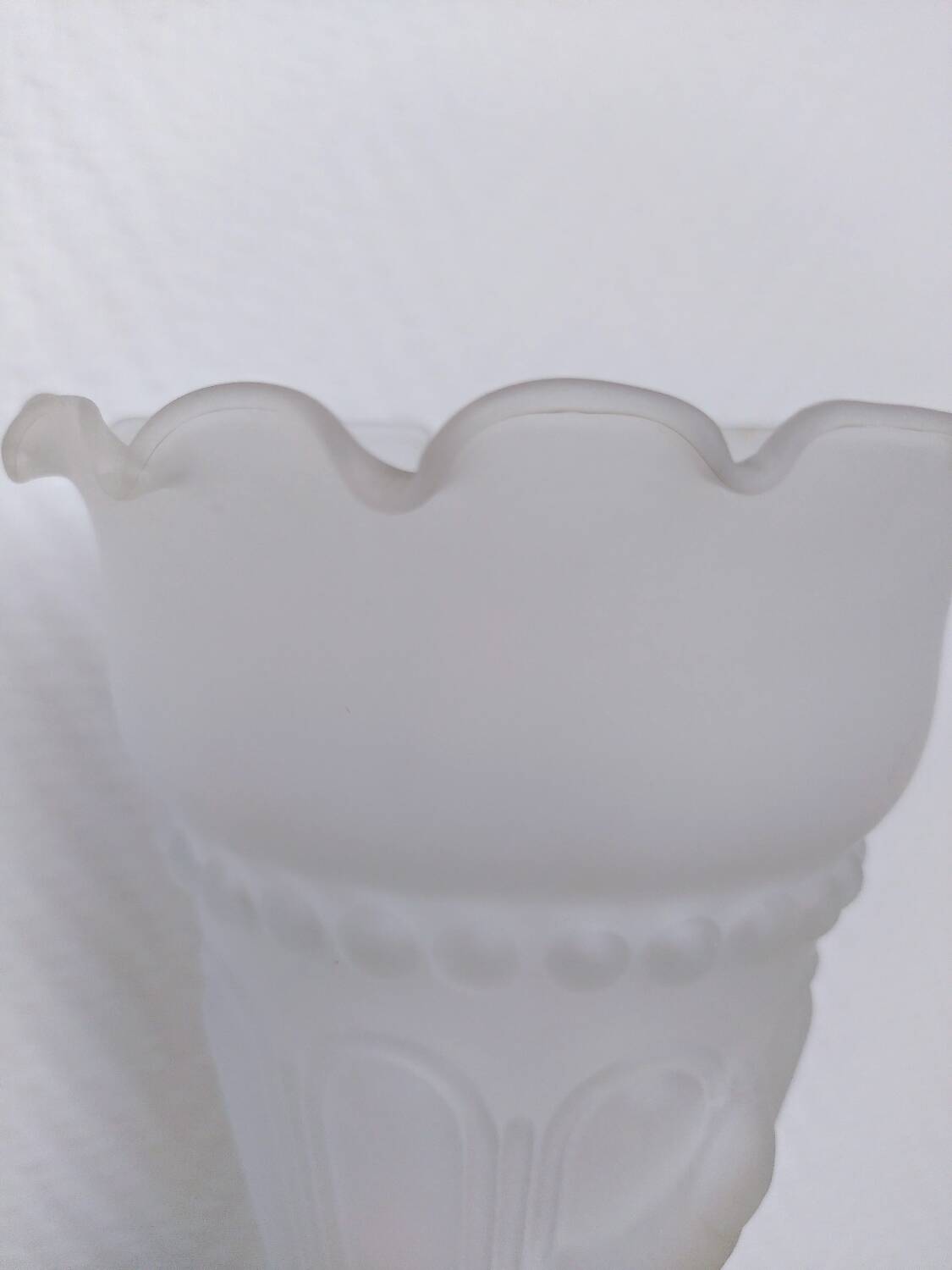 Frosted glass torch hand vase