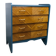 Commode scandinave 1960 atypique bleu Satiné 4 tiroirs