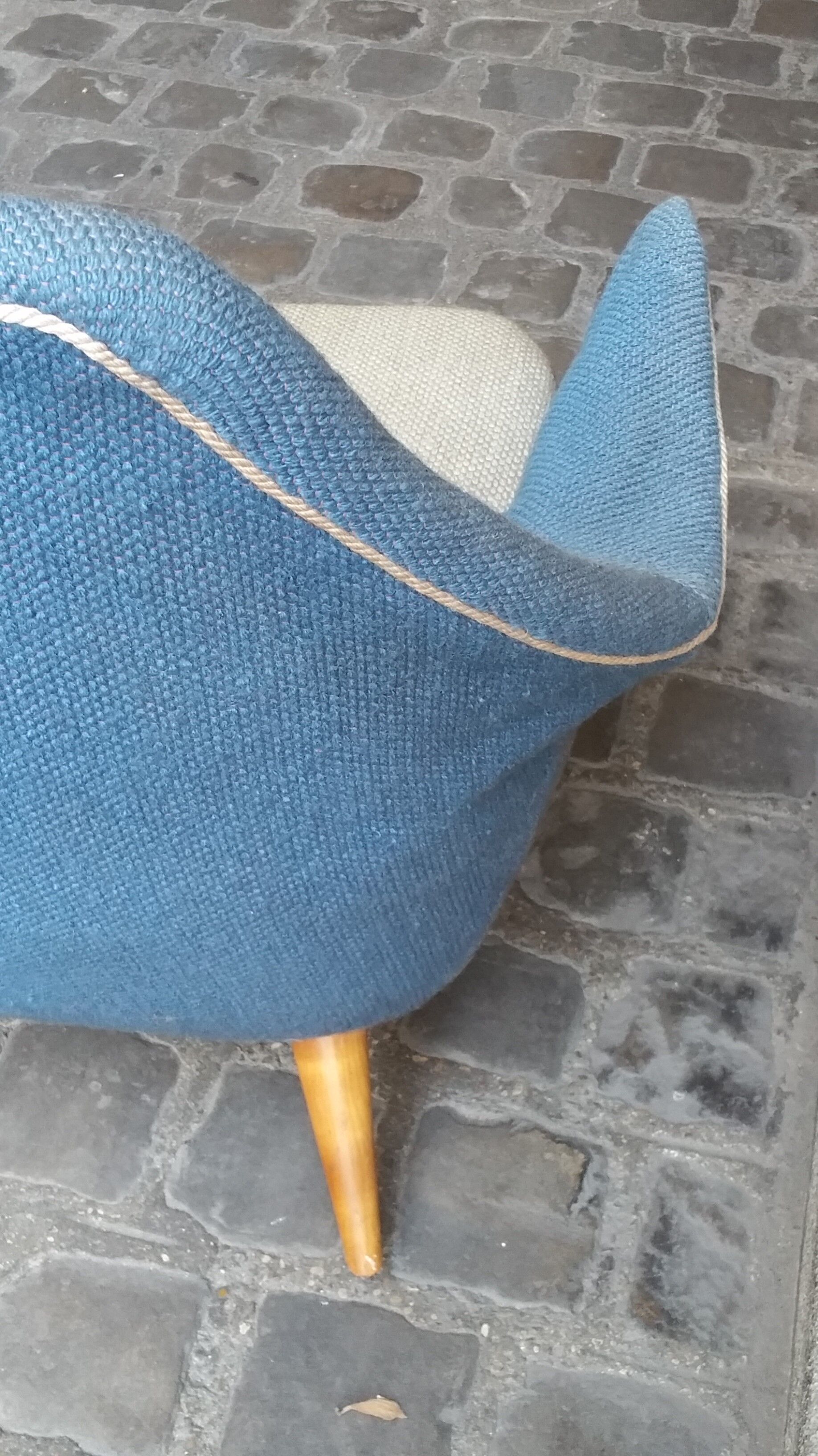 Sofa Sofa Arc curved EGG Scandinavian years 50-60