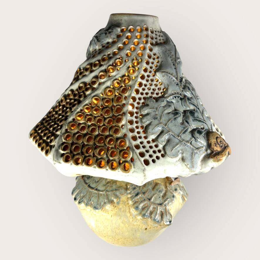 Bernard Rooke 1970 Vintage Ceramic Snail Lamp England