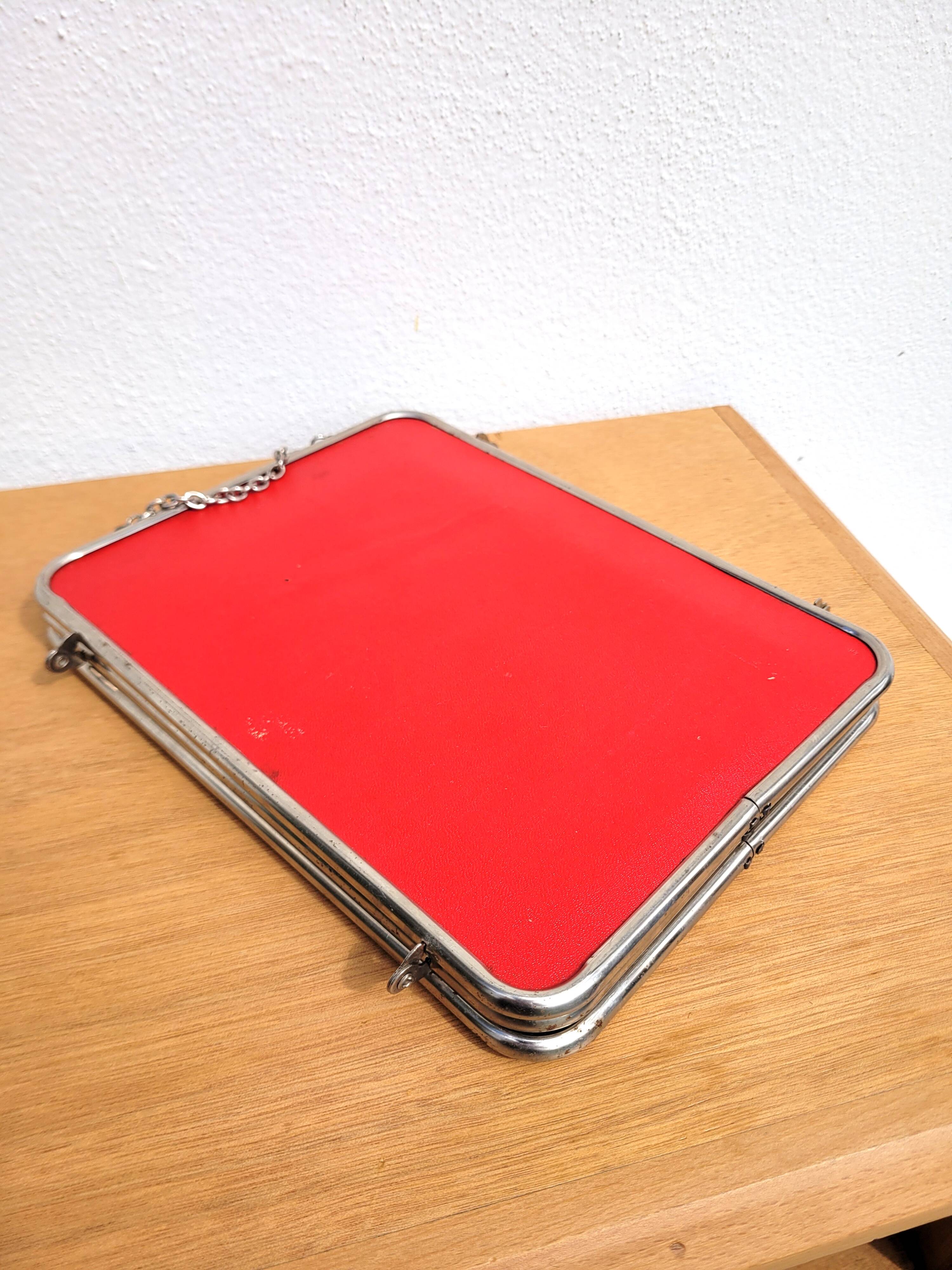 Vintage triptych barber mirror