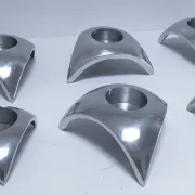 six bougeoirs tripodes aluminium design 90