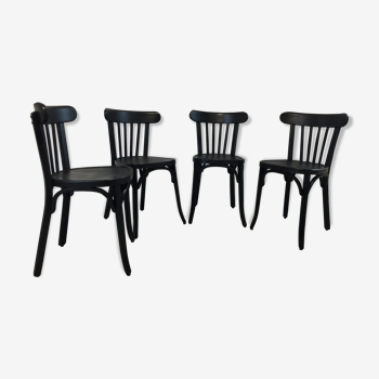 Ensemble de 4 chaises bistrot baumann