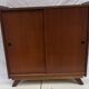 Vintage shoe cabinet with tapered legs