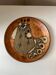 Vintage terracotta ceramic bird plate by Roland Zobel, Les Cyclades