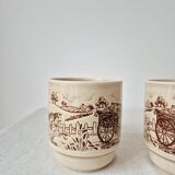 Set of 2 vintage stoneware mugs "English Countryside" - KilnCraft England