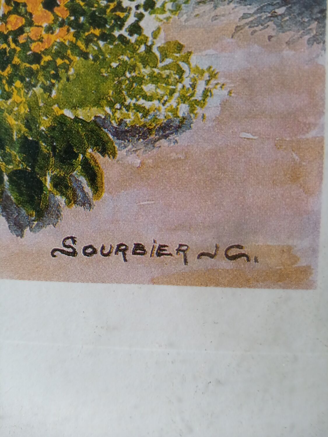 Reproduction of watercolor beautiful entrance of a Provencal house