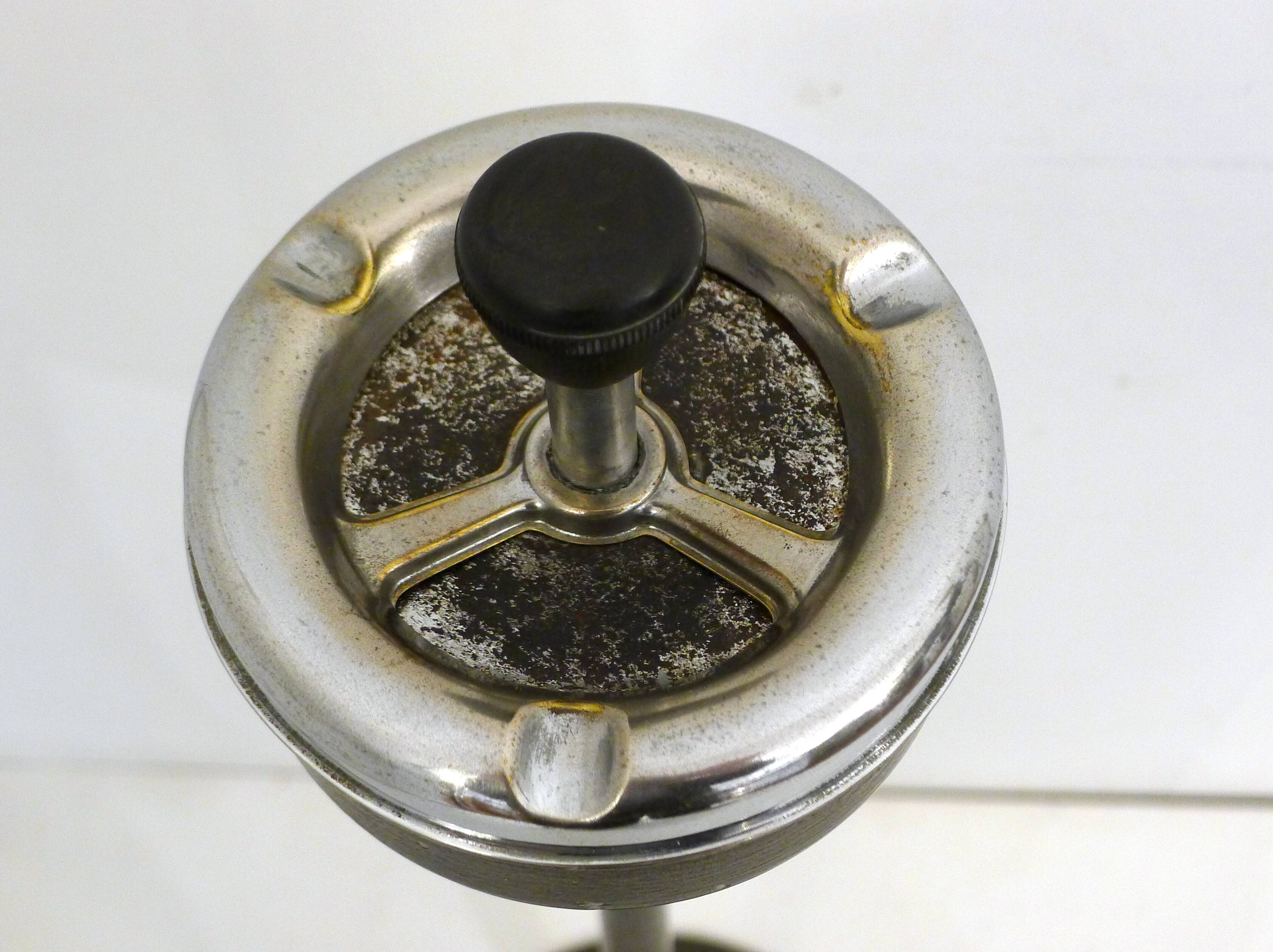 Mid-century metal floor ashtray