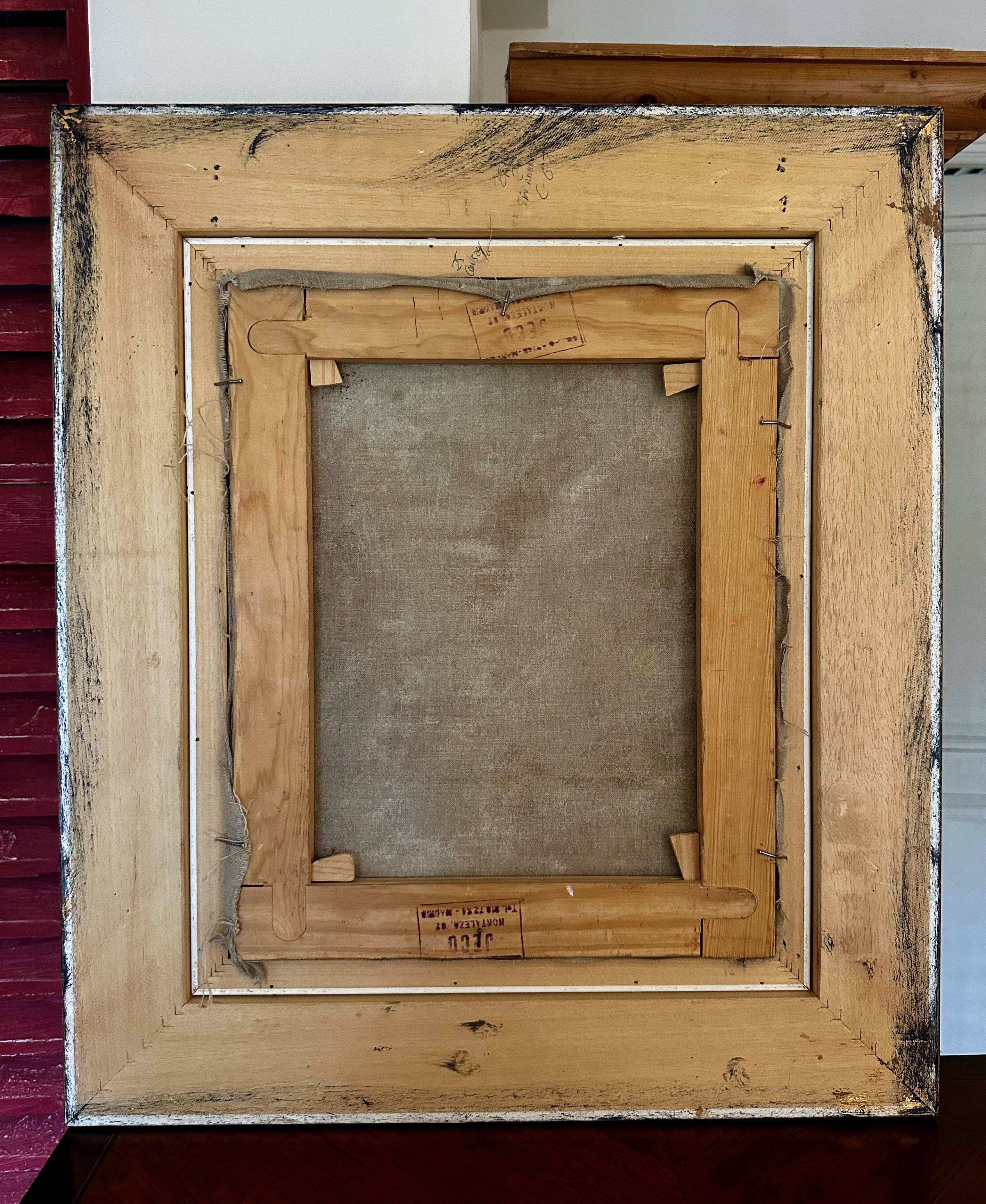 Oil on canvas signed ruggero serrato "young girl with apples"