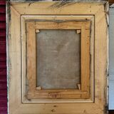 Oil on canvas signed ruggero serrato "young girl with apples"