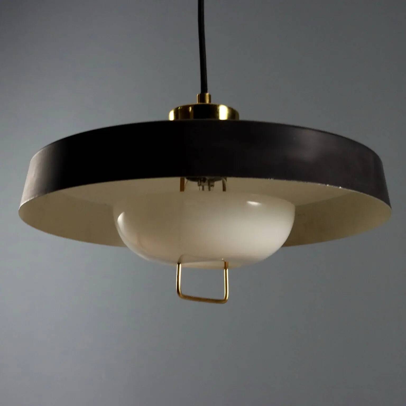 Vintage aluminium and methacrylate suspension, Italy, 1960s.