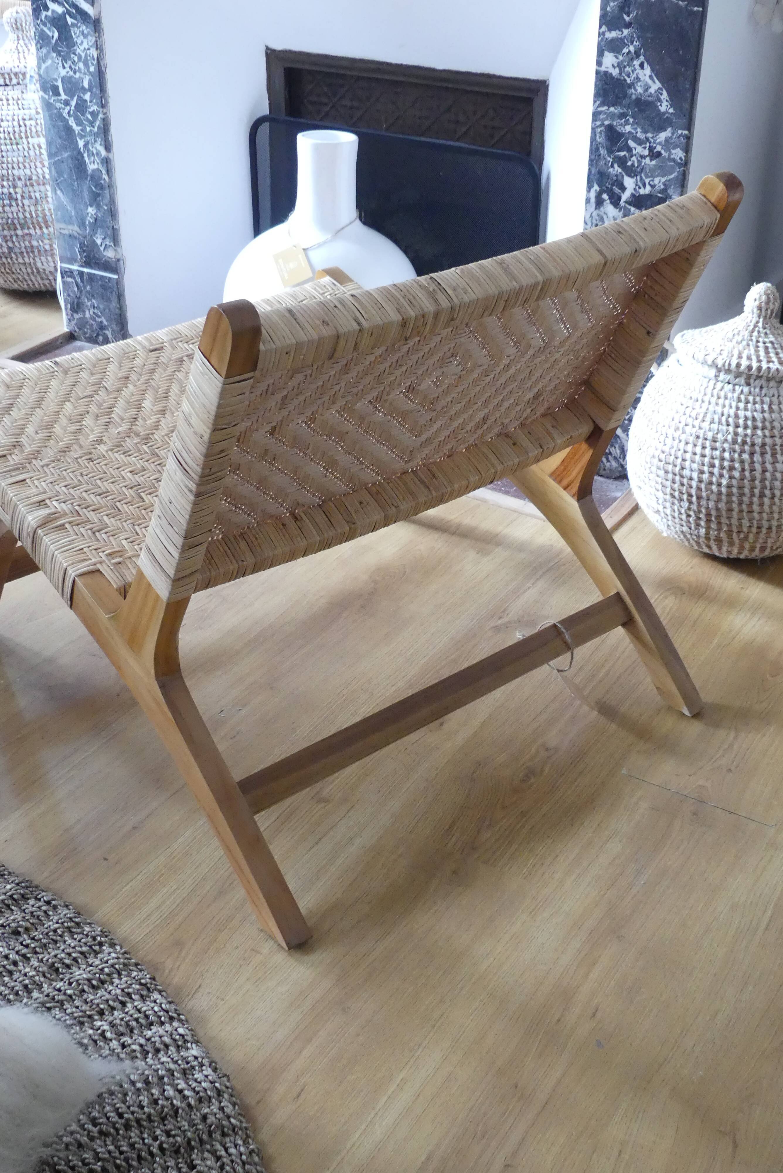 Rattan armchair and teak from bali