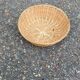Set of 5 round woven wicker baskets