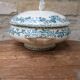 Saint Amand soup tureen model Guadeloupe with a floral decoration in Terre de Fer.