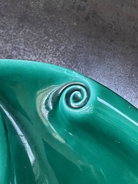 vintage glazed earthenware appetizer plate