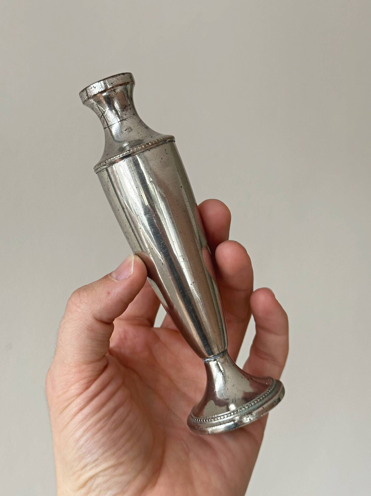 Pair of antique silver-plated vases