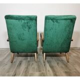 Pair of restored armchairs by Jindrich Halabala