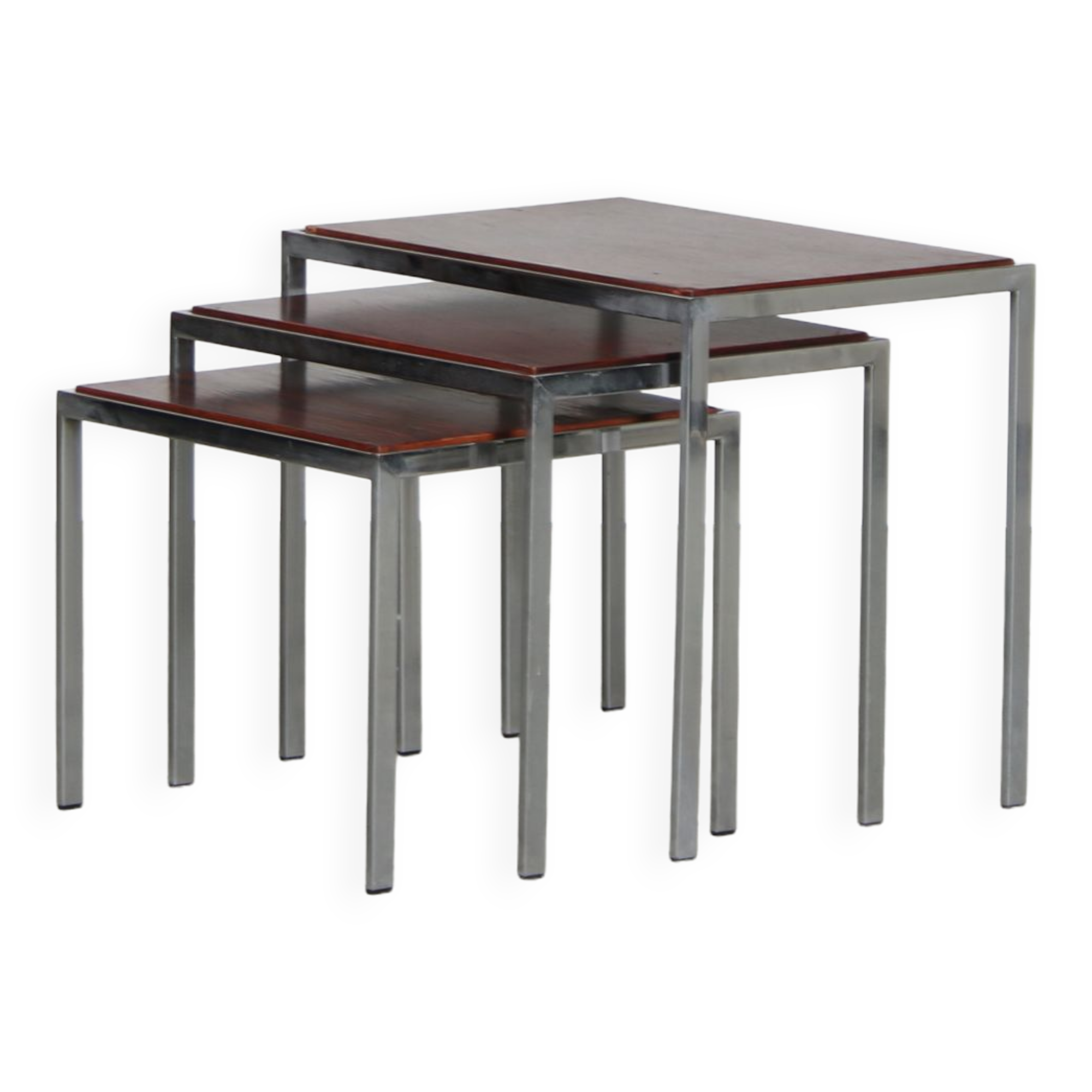1960s Set of 3 reversible nesting tables from the Netherlands