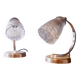 Pair of 40s/50s art deco style lamps/wall lights
