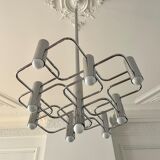 Chrome metal chandelier from Sciolari