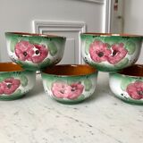 Set of 5 handmade ceramic bowls 60s
