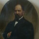 Portrait of oil man on canvas 19th