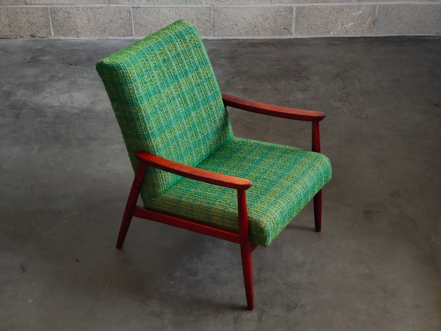 Pair of green armchairs by Jiri Jiroutek for Interier Praha 1960