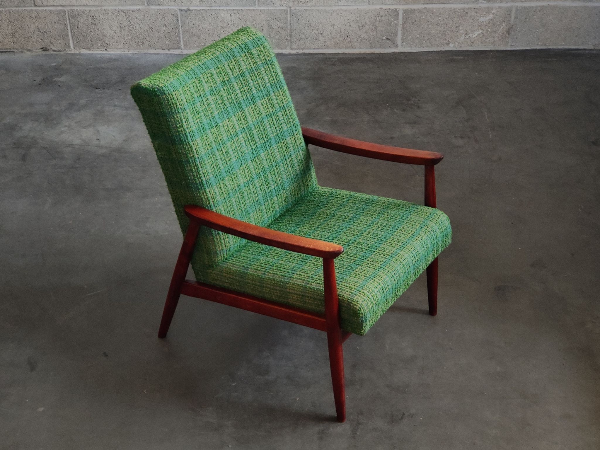 Pair of green armchairs by Jiri Jiroutek for Interier Praha 1960