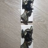 Pair of Deer bookends signed FRANJOU Art Deco