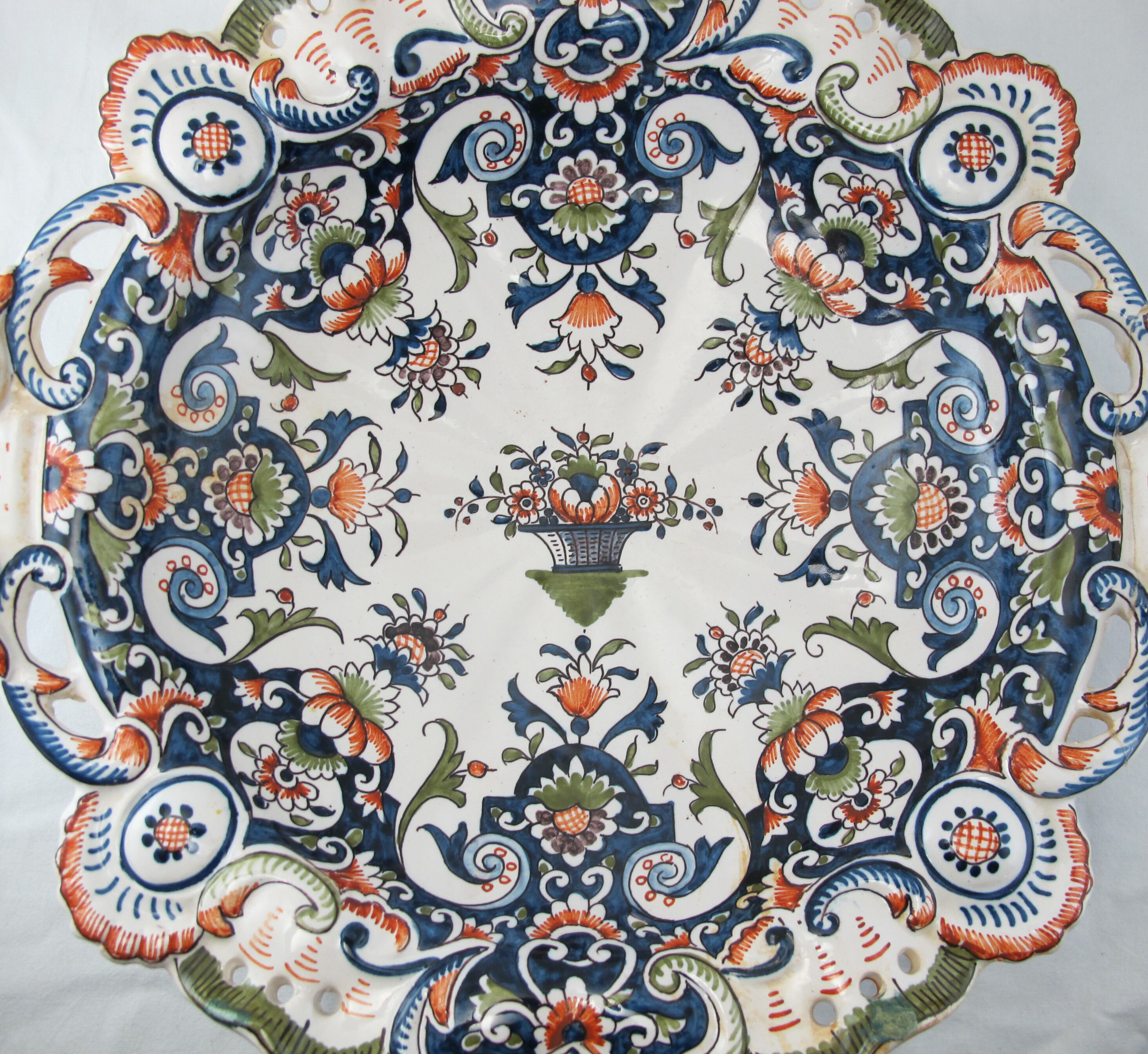 large rouen earthenware display