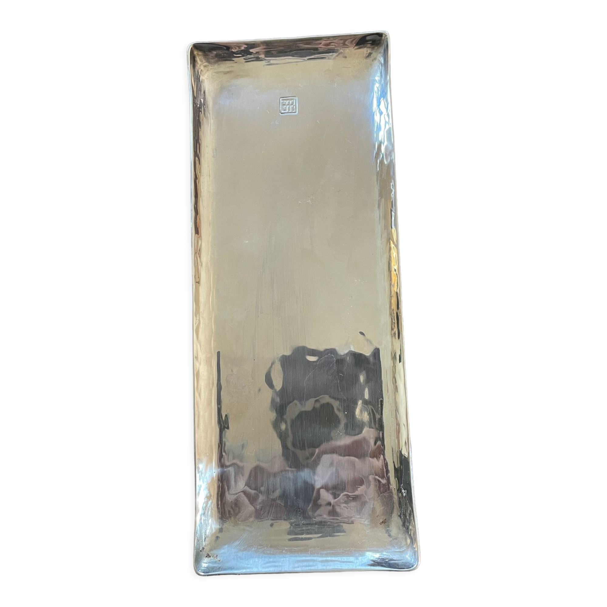 Empty silver metal pocket