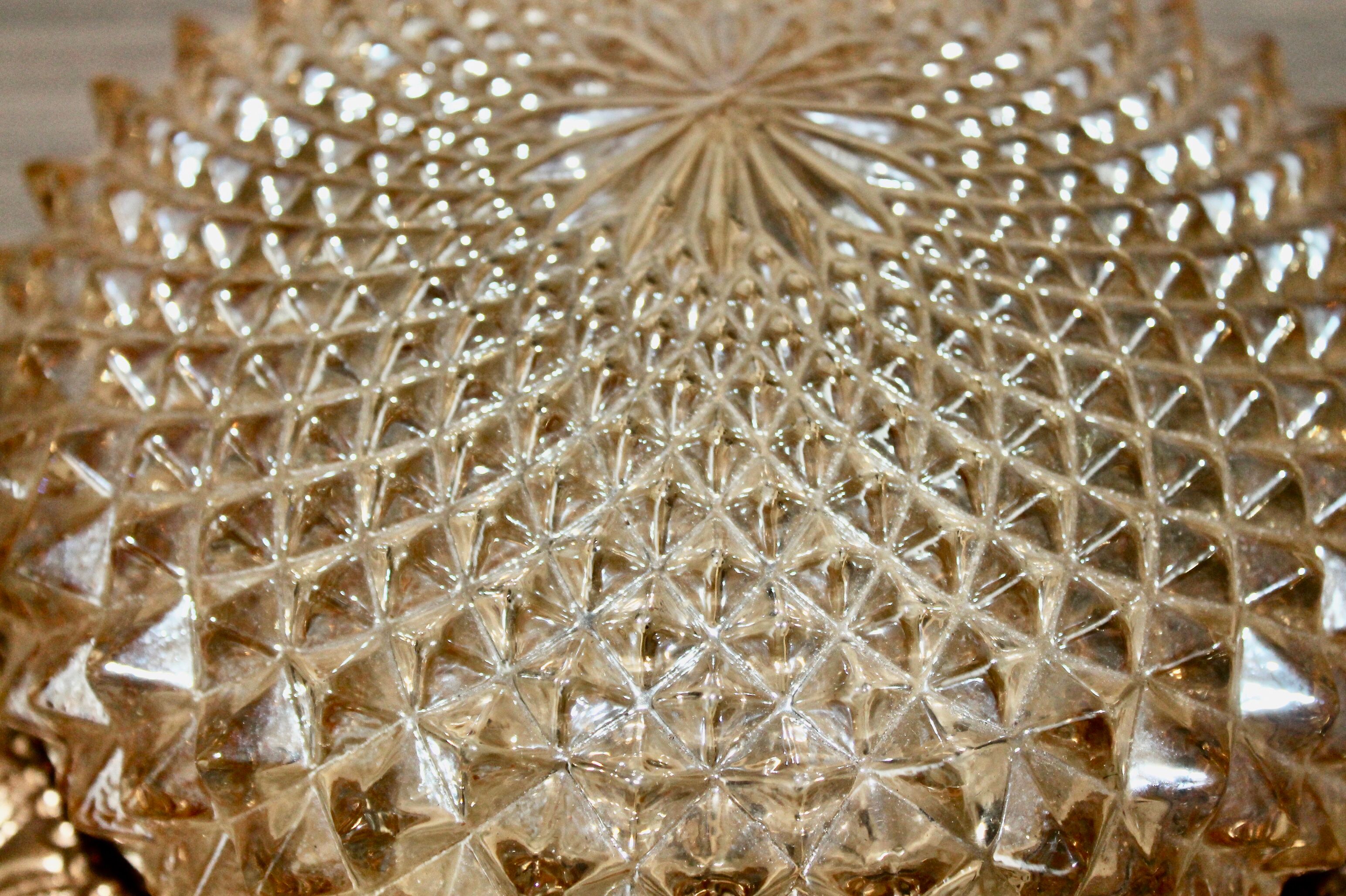 Vintage ceiling light, globe diamond tips