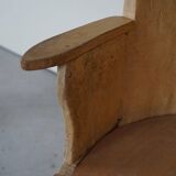 Chaise souche Wabi Sabi en bouleau massif, par un ébéniste suédois, Moderne, années 1950