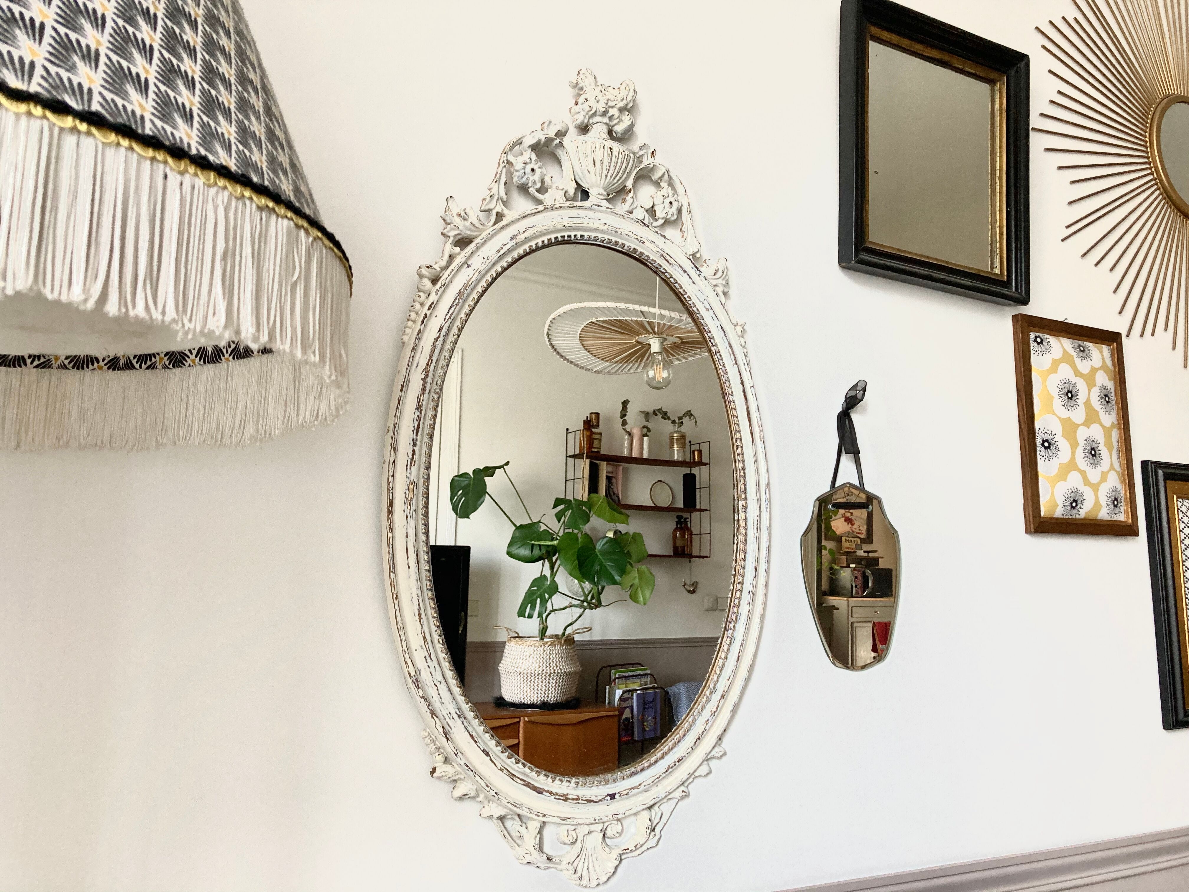 Miroir vintage ancien baroque 76x40