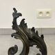 Beautiful pair of bronze andirons - 19th century