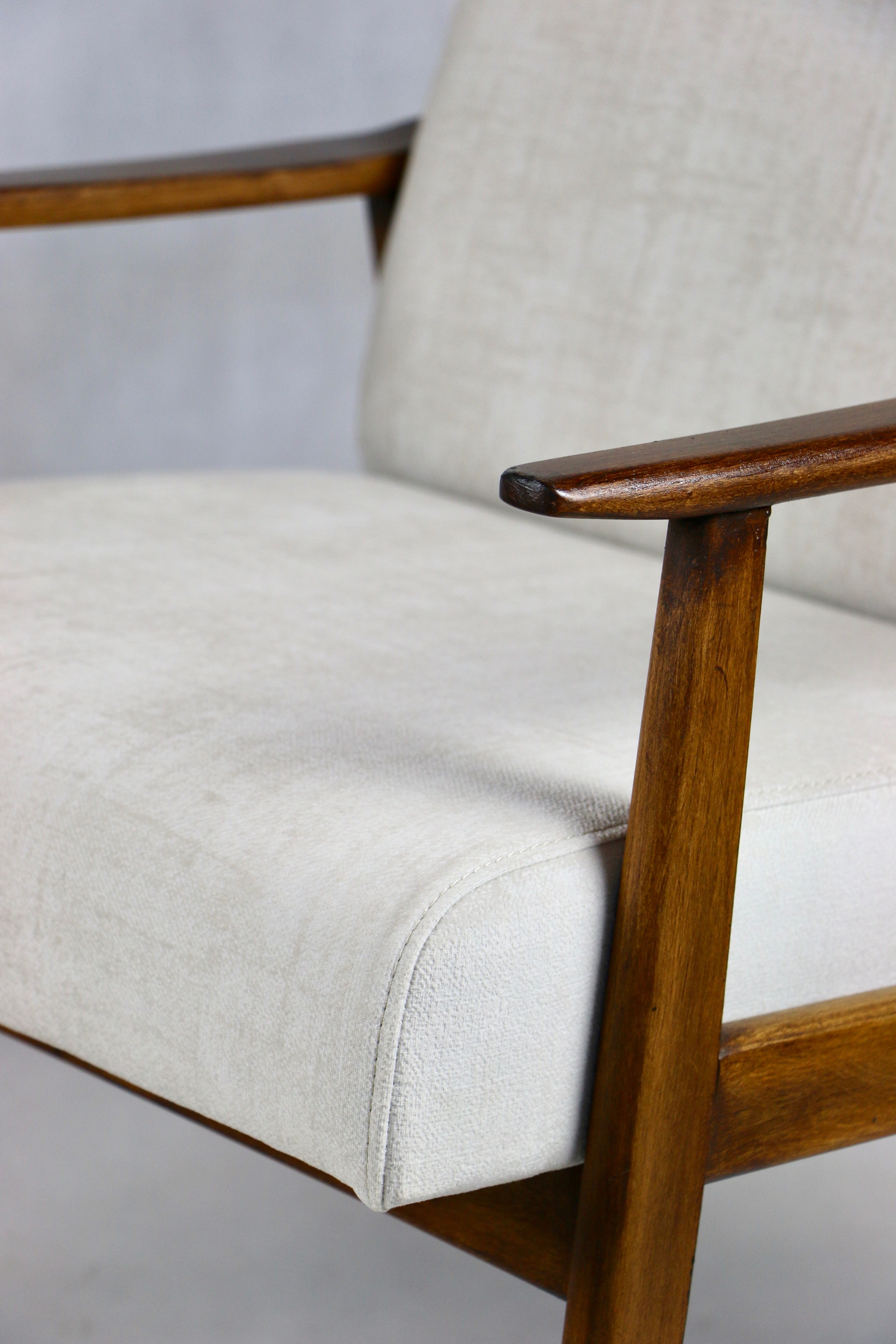 Fauteuil beige vintage, années 1970