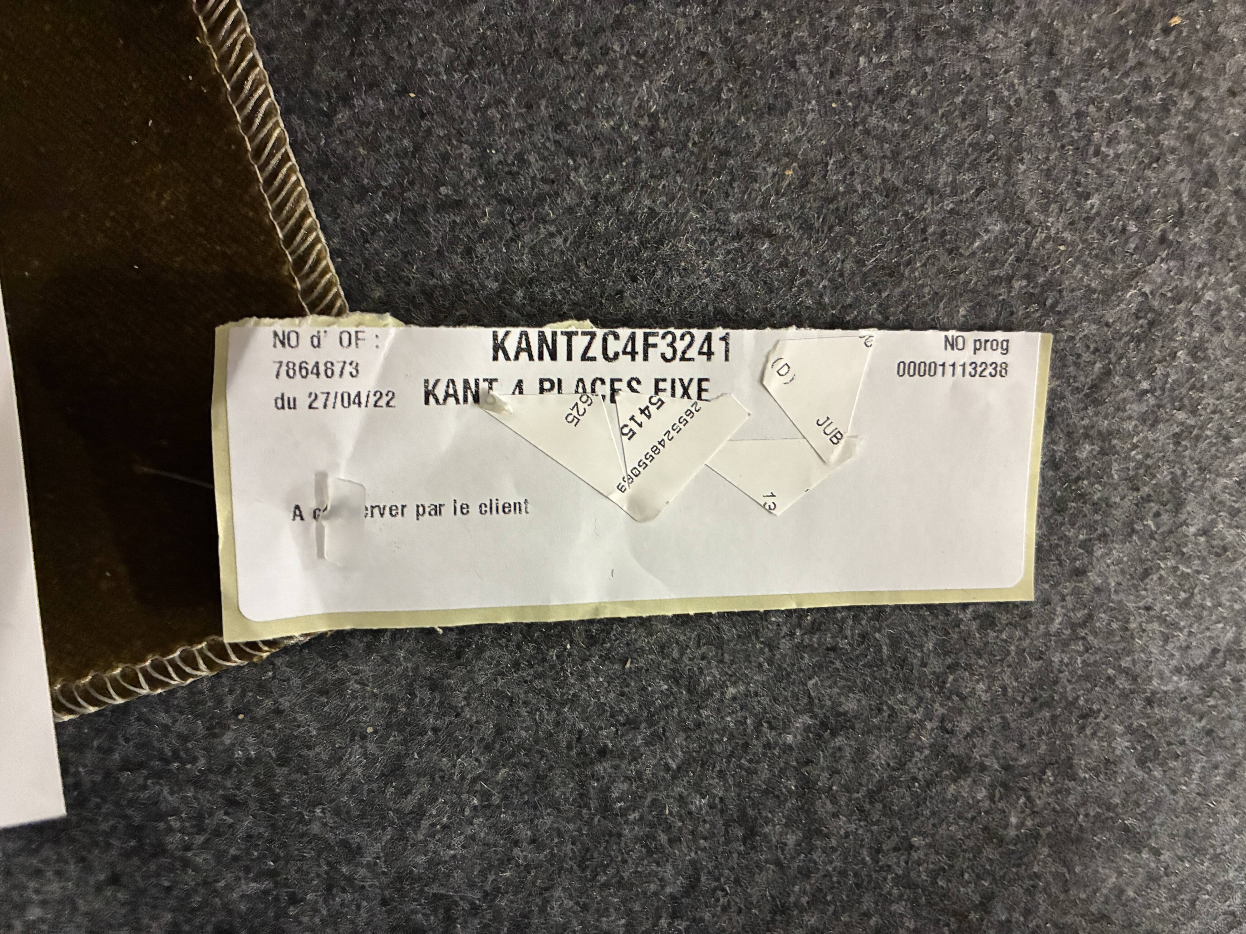 Large velvet sofa Kant 3/4 seats