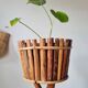 Vintage 3-tier plant stand in bamboo and rattan