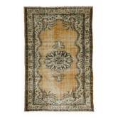 One-of-a-kind turkish handwoven vintage rug - rustic vintage charm 270x 185 cm