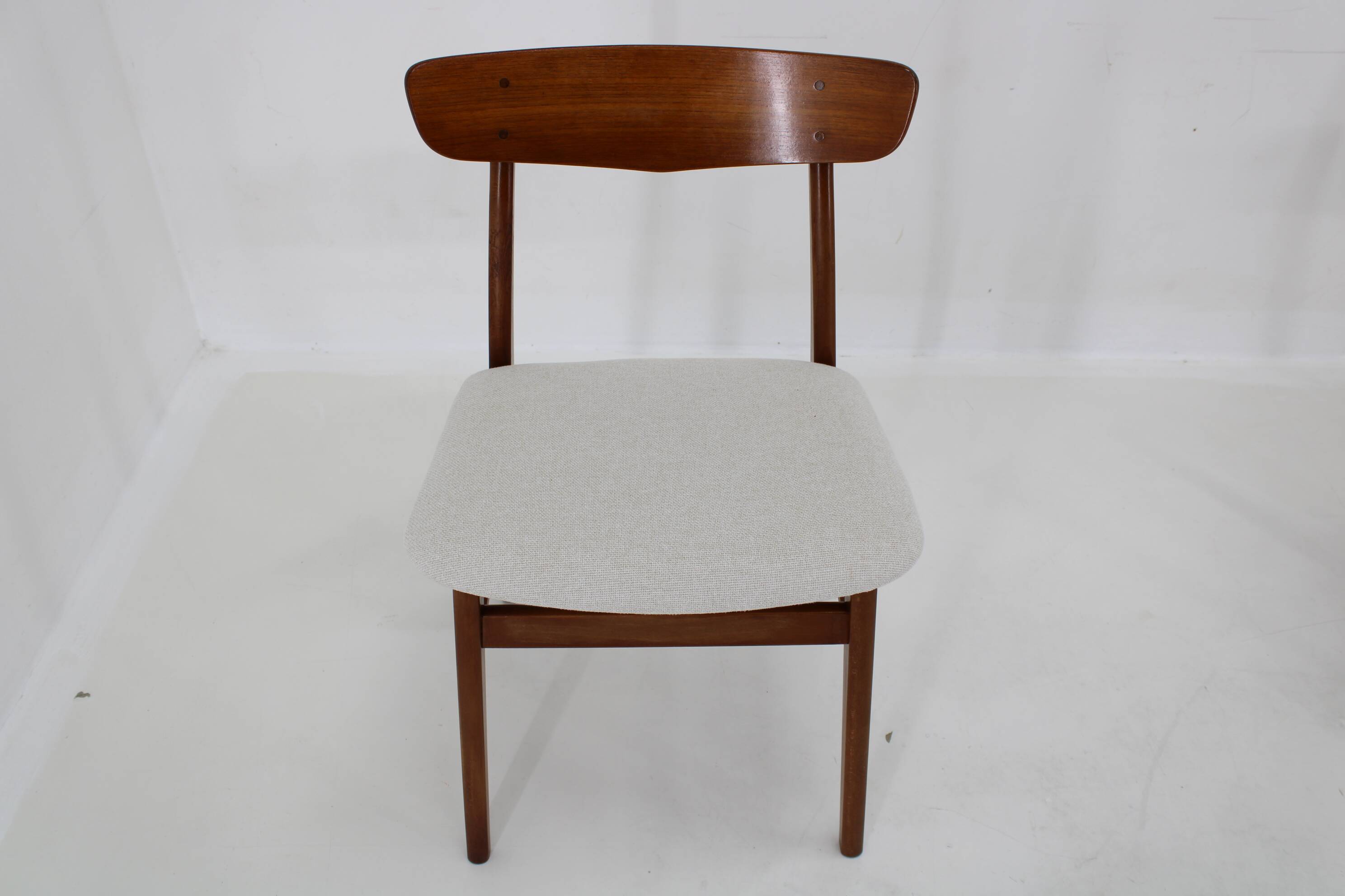 1960s Set of Three Danish Teak Chairs, Restored
