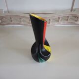 Ancien Vase en Céramique Noire Signé Gabriel Fourmaintraux