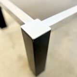 Black & Chrome Design Coffee Table – Smoked Glass