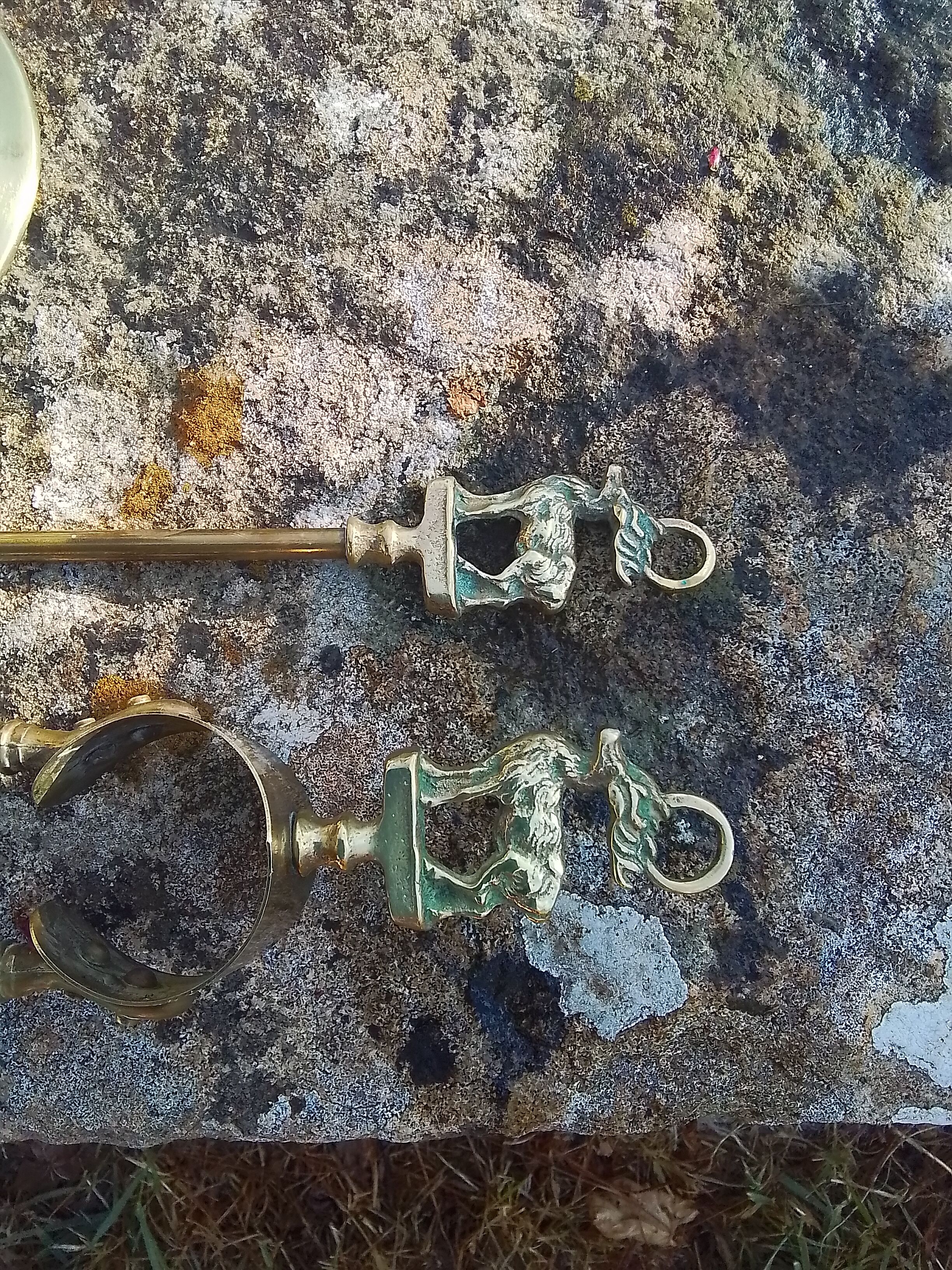 Brass fireplace servant