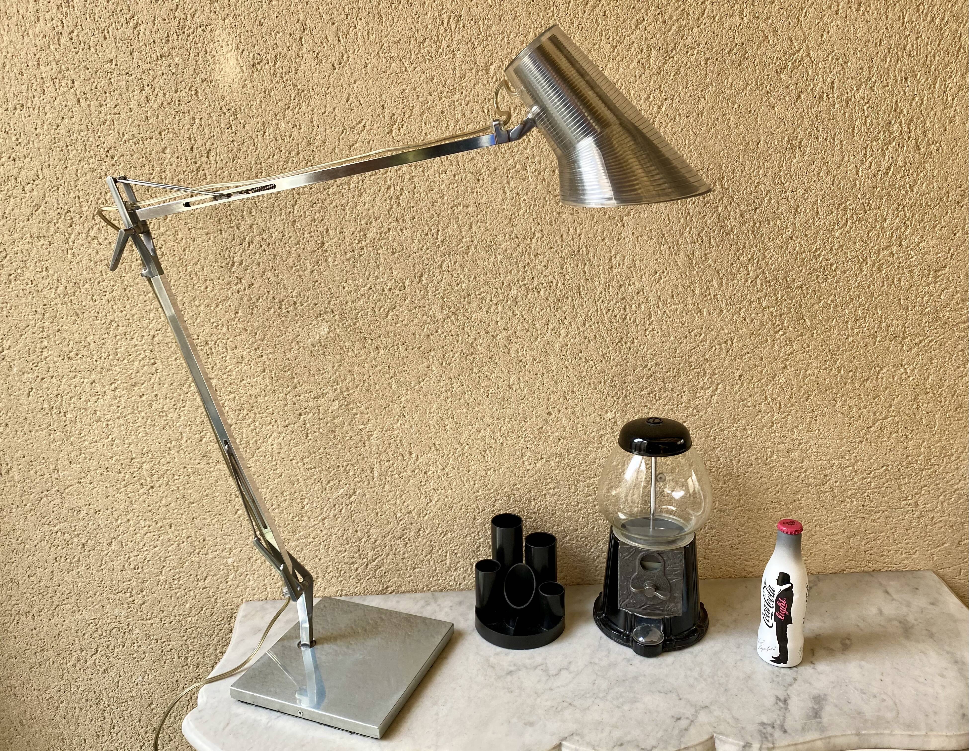 Kelvin T Flos design Antonio Citterio chrome aluminium desk lamp
