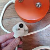 Vintage Orange Pressed Glass Desk Lamp, Lustry KP, Czechoslovakia