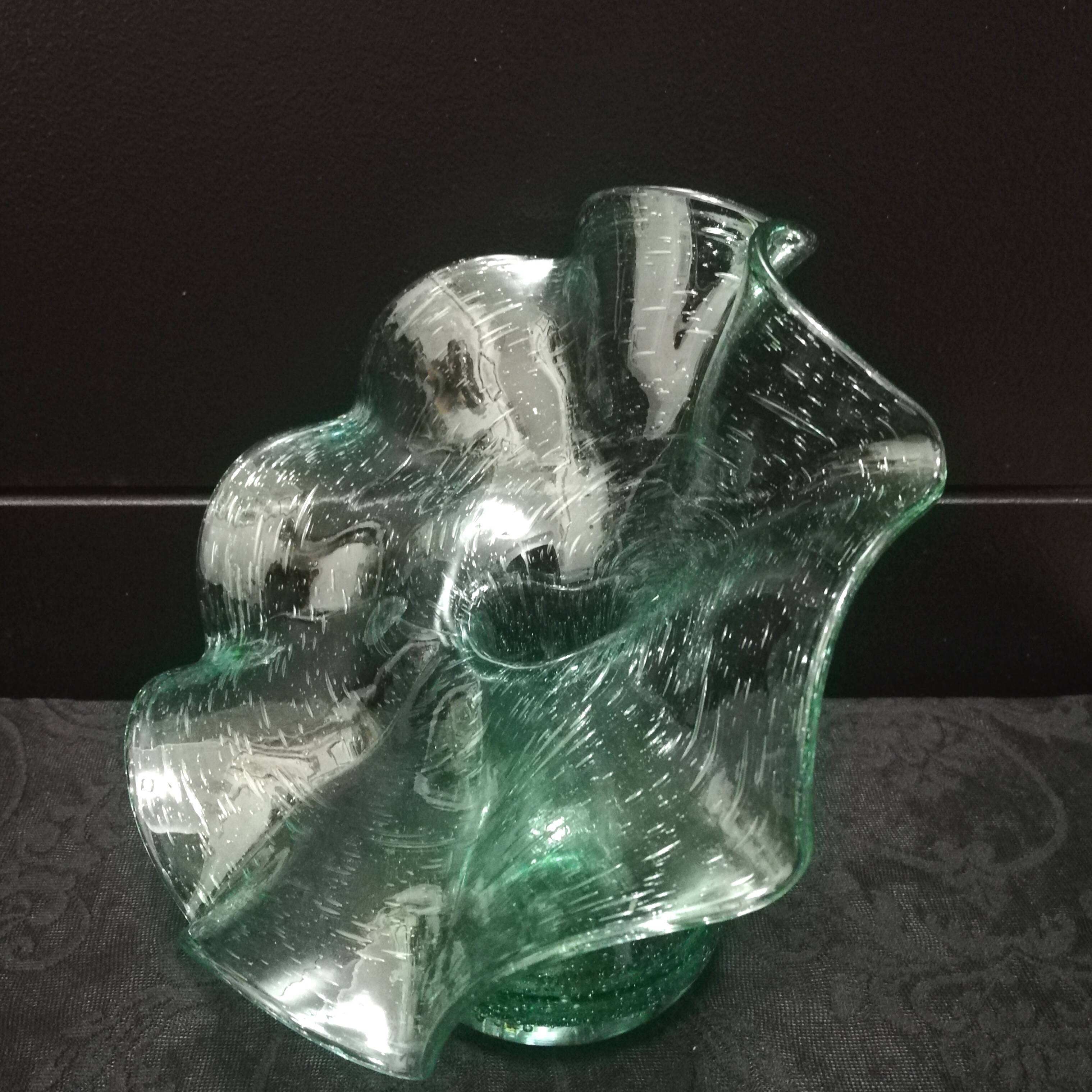 Bubble glass vase