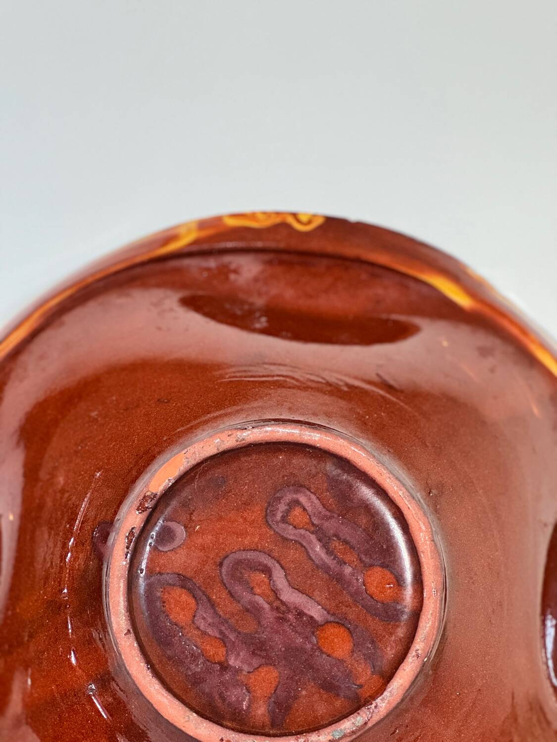 Vintage mixed terracotta bowl