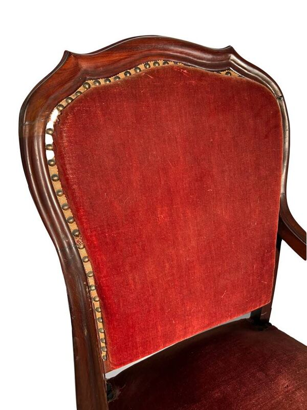 Paire de fauteuils Louis Philippe en acajou massif