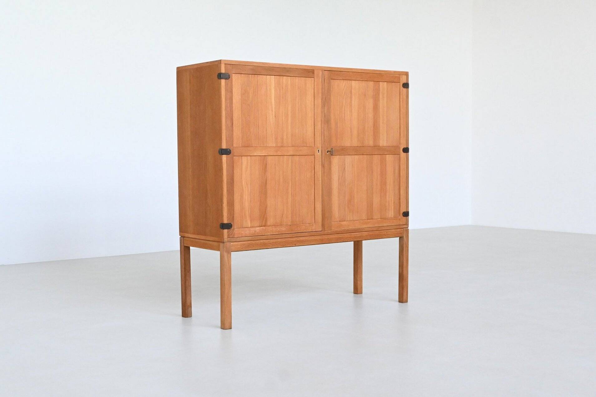 Kurt Ostervig high cabinet in oak A/S Randers Denmark 1960
